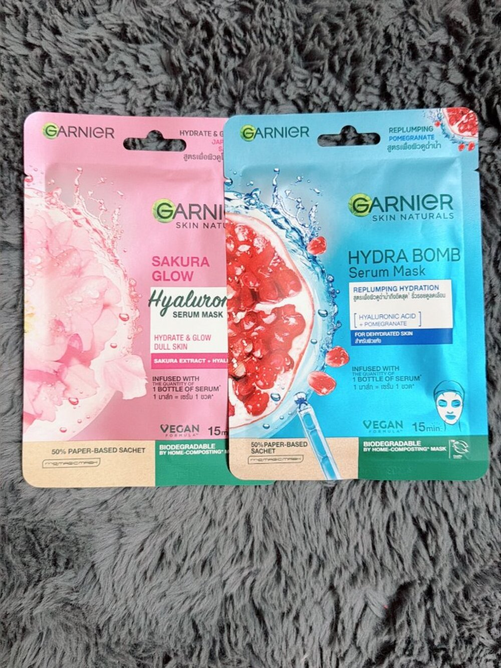 Garnier Sakura Glow Hyaluron Serum Sheet Mask Hydrate & Glow Japanese Sakura 28g